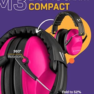 Vanderfields Hearing Protection Headphones 20dB Noise Reduction, Noise Cancelling Ear Muffs for Adults-Passive Ear Protection for Shooting Range, Fireworks, Construction, Lawn Mowing Safety Ear Muffs