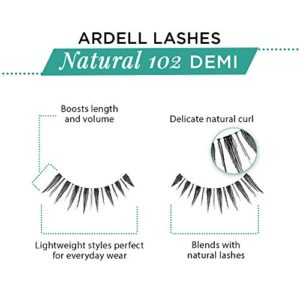 Ardell Natural Lashes False Eyelashes 102 Black Demi (4 pack)