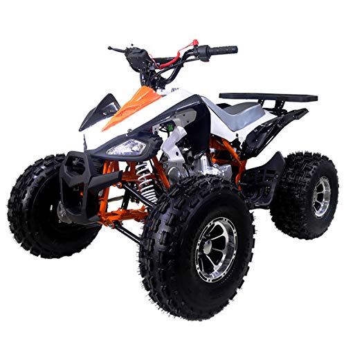 X-PRO 125cc ATV 4 Wheeler ATV Quad Youth ATVs Quads 125cc ATVs with Big 18/19" Aluminum Wheels(Orange)