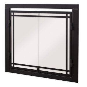 dimplex revillusion® 42" double glass doors for model rbf42 (model: rbfdoor42), black