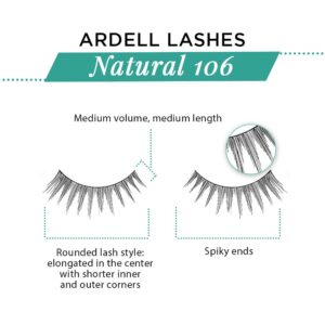 Ardell Natural Lashes False Eyelashes 106 Black (4 pack)