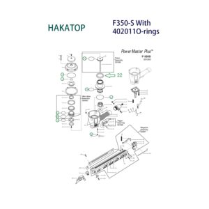 HAKATOP O-Ring Rebuild Kit for Paslode Framing Nailer F350-S With 402011 Cylinder Seal