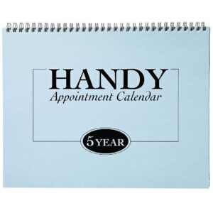 5-Year Appointment Calendar Planner, Monthly Schedule Organizer, Flip Calendar Diary with Tabs, Spiral Bound Top, 8 ½” Wide x 11” Long, 2023-2027