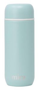 mira 7oz insulated small thermos flask | kids vacuum insulated water bottle | leak proof & spill proof | pearl blue