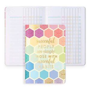 erin condren designer petite journal checklists - multicolored hexagon design theme. great for tracking daily and weekly lists with blank customizable fields