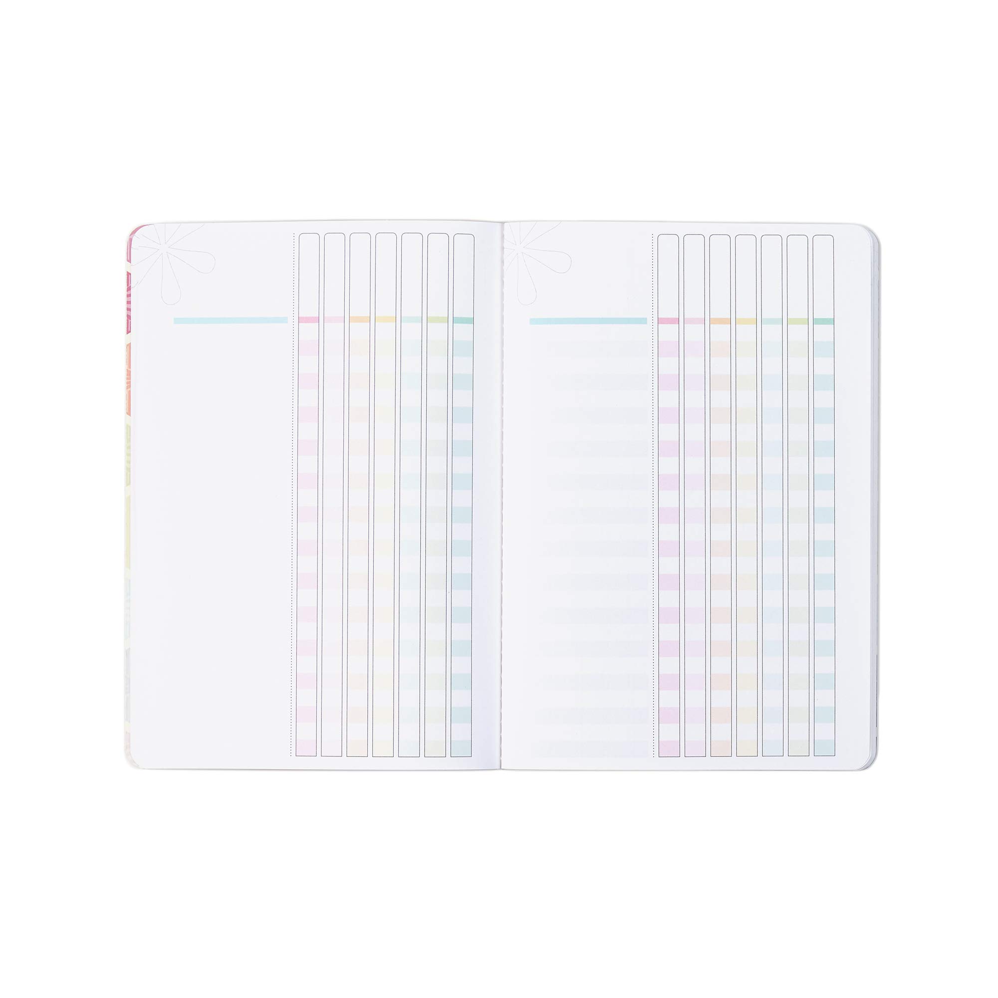 Erin Condren Designer Petite Journal Checklists - Multicolored Hexagon Design Theme. Great for Tracking Daily and Weekly Lists with Blank Customizable Fields