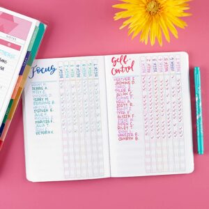 Erin Condren Designer Petite Journal Checklists - Multicolored Hexagon Design Theme. Great for Tracking Daily and Weekly Lists with Blank Customizable Fields