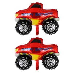 2 pcs monster truck party shape super big foil balloon birthday party decorations supplies