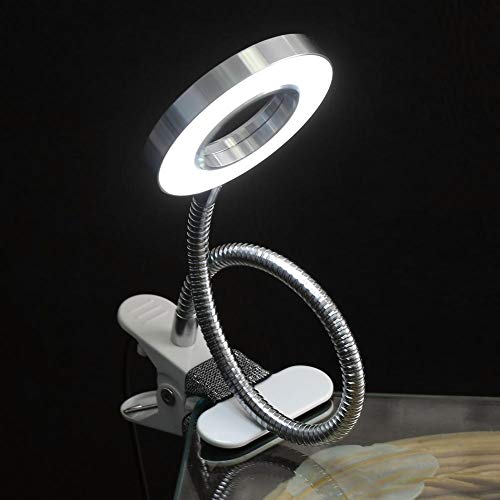 Rotekt Portable Tattoo LED Lamp, LED Desk Lamp with Clamp, Warm/Cold Light LED USB with Clip for Eyebrow Tattoo Manicure Eyelash Extension and Reading