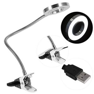 Rotekt Portable Tattoo LED Lamp, LED Desk Lamp with Clamp, Warm/Cold Light LED USB with Clip for Eyebrow Tattoo Manicure Eyelash Extension and Reading