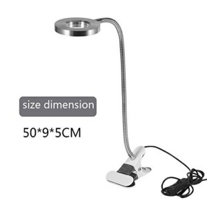 Rotekt Portable Tattoo LED Lamp, LED Desk Lamp with Clamp, Warm/Cold Light LED USB with Clip for Eyebrow Tattoo Manicure Eyelash Extension and Reading