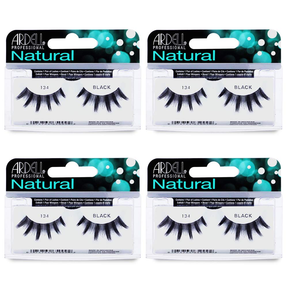 Ardell Natural Lashes False Eyelashes 134 Black (4 pack)