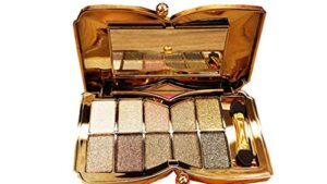 bernecy glitter eyeshadow palette,10 colors sparkle shimmer eye shadow highly pigmented long lasting makeup set gold (type 5), small