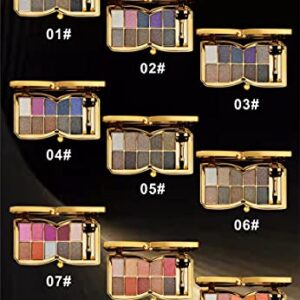 Bernecy Glitter Eyeshadow Palette,10 Colors Sparkle Shimmer Eye Shadow Highly Pigmented Long Lasting Makeup Set Gold (Type 5), Small