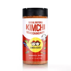 seoul sisters korean kimchi powder seasoning mix 3.5 oz (100g) 1ea - original spicy seasoning mix, rich in probiotics, delicious barbecue dry rub for chicken pork fish vegetables