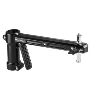 Flashpoint RB-PG Steel Wheeled Pistol Grip Heavy Duty Light Stand for Photography w/Sliding Arm & Chrome-Plated Column Stand, Max. Height 6.5' Max. Load 22 Lbs, Suitable for Light Stand Photography