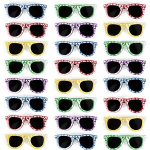 neliblu kids hibiscus sunglasses party favors - sun glasses for beach, carnival prizes, and party toys - favorite luau and pool party treat bag fillers - bulk stylish party sunglasses - set of 25