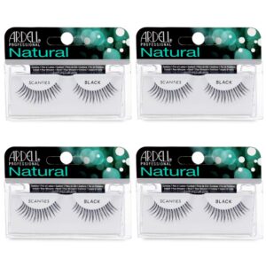 ardell natural lashes false eyelashes scanties black (4 pack)