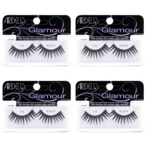 ardell false eyelashes glamour strip lashes 114 black 4 pack