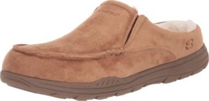 skechers mens expected x verson slipper, tan, 11 us