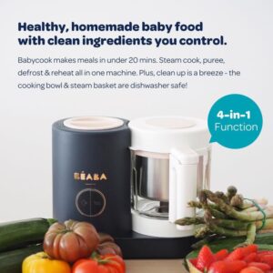 BEABA Babycook Neo Baby Food Maker | Non-Toxic Glass & Stainless Steel | Trusted by Celebrity Moms | Sustainable Baby Food Processor | Global Leader | 34 Servings in 20 Mins