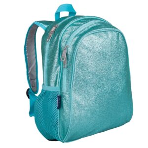 wildkin 15-inch kids backpack for boys & girls, perfect for early elementary, backpack for kids features padded back & adjustable strap, ideal for school & travel backpacks (blue glitter)