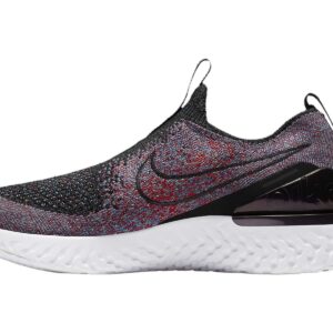 Nike Women's Epic Phantom React Flyknit Shoes, Black/Black-university Red-hyper Jade-sapphire, 7