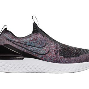 Nike Women's Epic Phantom React Flyknit Shoes, Black/Black-university Red-hyper Jade-sapphire, 7