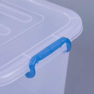 Basicwise Large Clear Storage Container with Lid and Handles