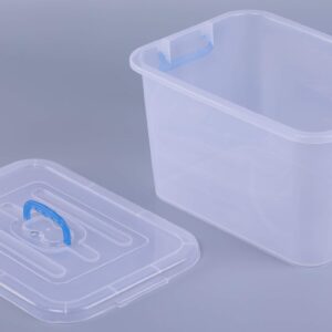 Basicwise Large Clear Storage Container with Lid and Handles