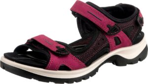 ecco women's athletic sandals, sangria/fig, 4 uk