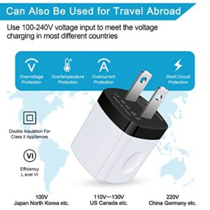 Charging Block,Charger Box,5Pack Travel Single Port USB Wall Charger Brick Cubes for iPhone 15/14/13/12/X/8/8 Plus/7/6S,Samsung Galaxy S24 S23 S22 A14 S10e S10 S9 S8/S7/S6/Note 9/8,LG G8 G7,Moto