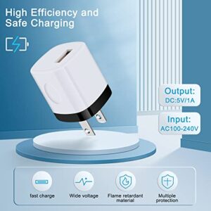 Charging Block,Charger Box,5Pack Travel Single Port USB Wall Charger Brick Cubes for iPhone 15/14/13/12/X/8/8 Plus/7/6S,Samsung Galaxy S24 S23 S22 A14 S10e S10 S9 S8/S7/S6/Note 9/8,LG G8 G7,Moto