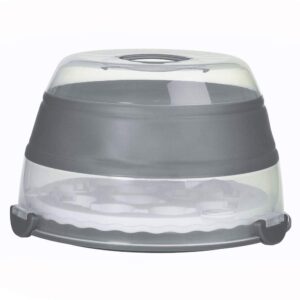 progressive international bcc-1gy prepworks collapsible cupcake carrier, gray