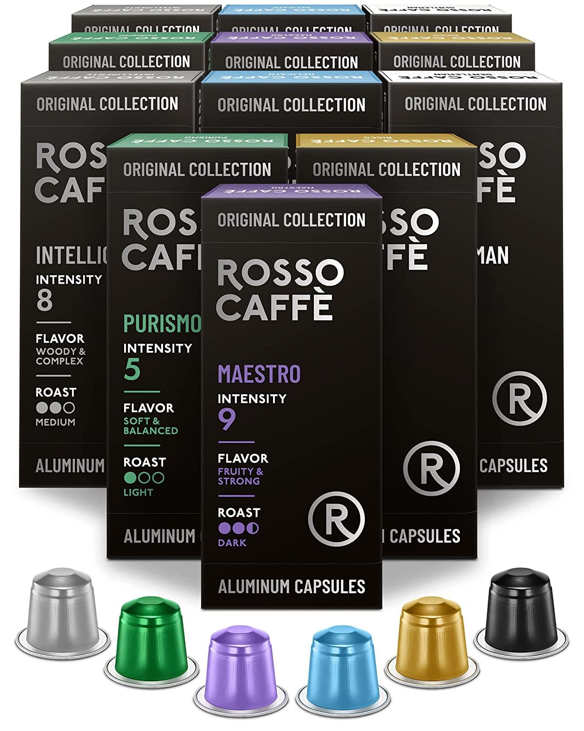 Rosso Coffee Capsules for Nespresso Original Machine - 120 Gourmet Espresso Pods, Compatible with Nespresso Original Line Machines