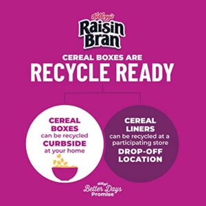 Kellogg's Raisin Bran Crunch Cold Breakfast Cereal, Fiber Cereal, Heart Healthy, Original, 15.9oz Box (1 Box)