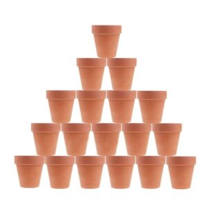 kosrtuny 3 inches terracotta clay pots pack of 18 pcs- pottery fleshy flower planter with drainage hole，for diy home and office desktop/windowsill/ornament decoration wedding