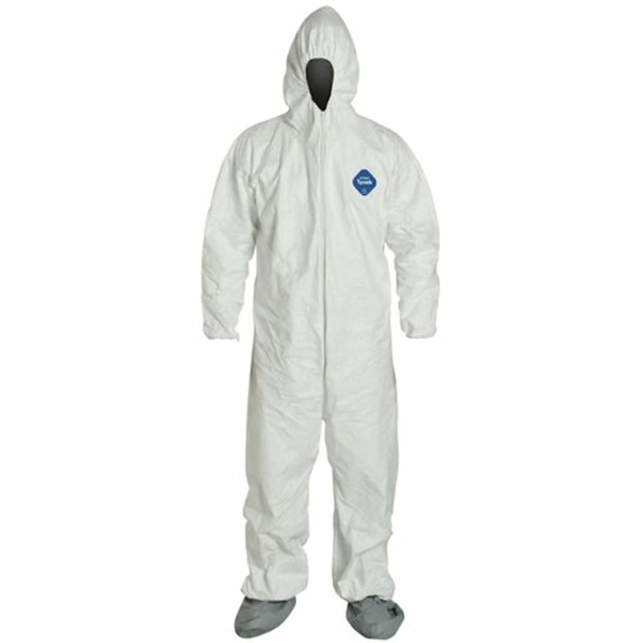 DuPont Industrial & Scientific 1414 Large TY122S Large EACH Disposable Elastic Wrist, Bootie and Hood Tyvek Coverall Suit 1414 White