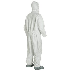 DuPont Industrial & Scientific 1414 Large TY122S Large EACH Disposable Elastic Wrist, Bootie and Hood Tyvek Coverall Suit 1414 White