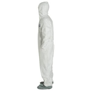 DuPont Industrial & Scientific 1414 Large TY122S Large EACH Disposable Elastic Wrist, Bootie and Hood Tyvek Coverall Suit 1414 White