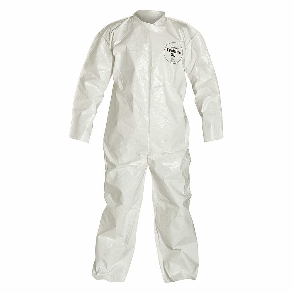 DuPont Industrial & Scientific 1414 Large TY122S Large EACH Disposable Elastic Wrist, Bootie and Hood Tyvek Coverall Suit 1414 White