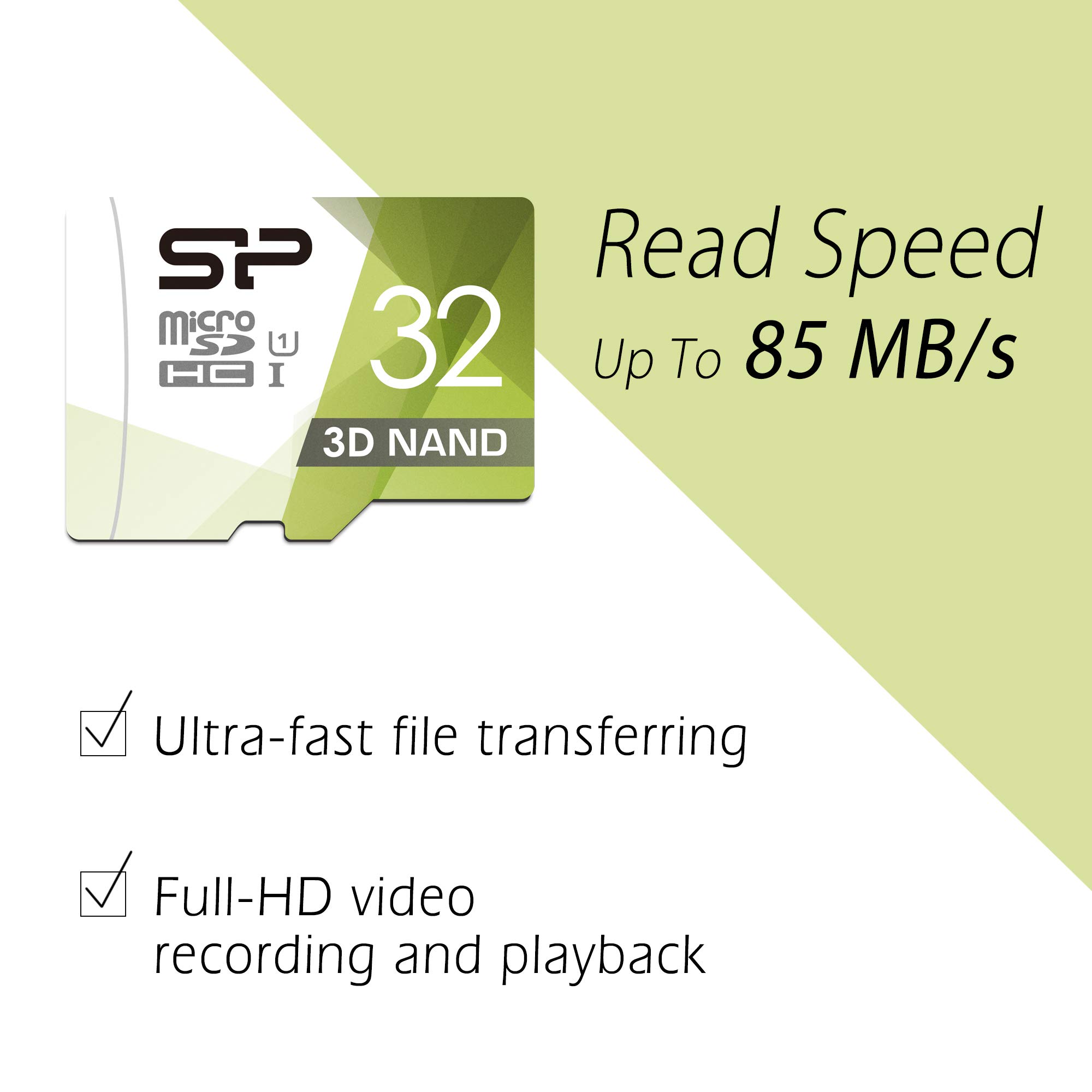 Silicon Power 32GB Dual Pack High Speed MicroSD Card with Adapter