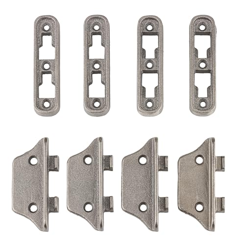 Cast Iron Bed Rail Fastener Set | Pack of 4 | Bed Frame Replacement Hardware | Brackets for Connection Bed Frame and Other Furniture | BB2-CI