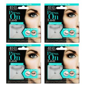 ardell false eyelashes press on lash with adhesive pipette 109 black 4 pack
