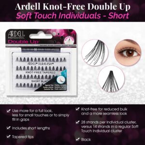 Ardell False Eyelashes Double Up Soft Touch Knot-Free Short Black 4 Pack