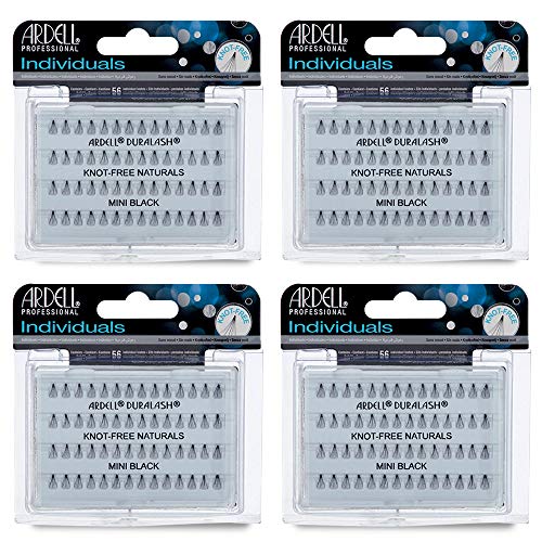 Ardell Individuals False Eye Lashes Mini Black 4 Pack, Extra Short Lash Minis Adds Volume To Natural Eyelashes