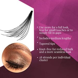 Ardell False Eyelashes Double Up Individuals Knot-Free Medium Black 4 Pack