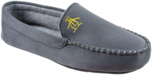 original penguin mens slippers, microsuede venetian moccasin slipper, grey plaid, men's size 10