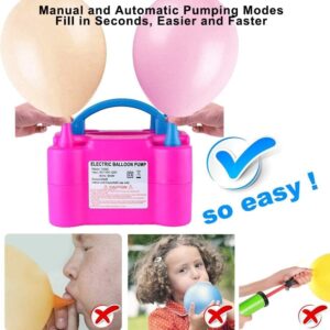 Balloon Pump 600W 110V Electric Balloon Pump Portable Electric Inflator Balloon Air Pump-2 Tying Tools Balloon Blower for Party Decoration