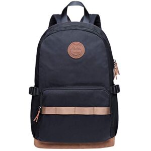 kaukko stylish oxford fabric backpack travel rucksack lightweight hiking bag satchel(k1005-2-black)